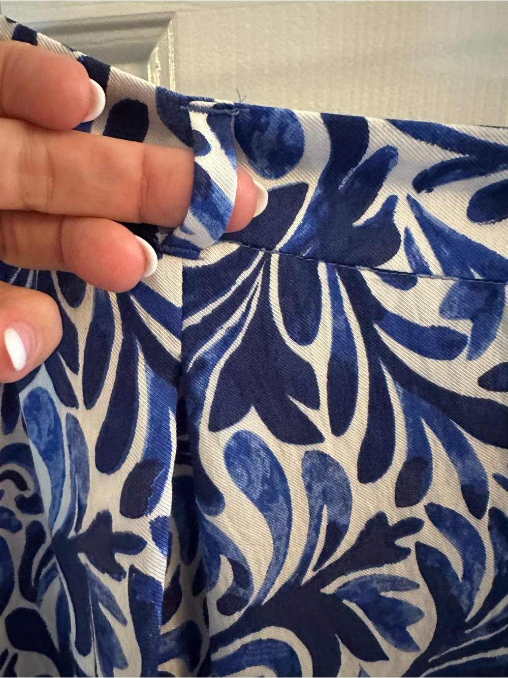 NWT Jules & Leopold Blue & White Botanical Print Midi Skirt XL | Pockets - Picture 10 of 15